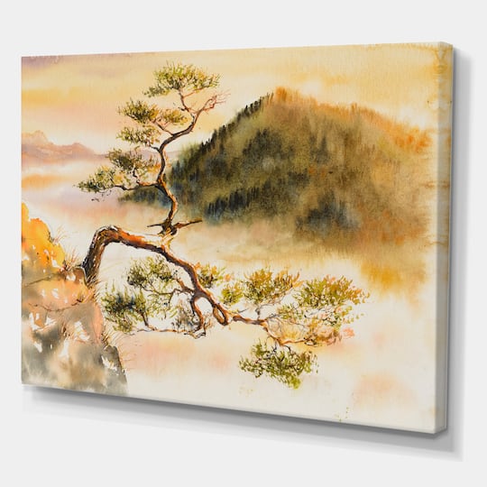 Designart - Curved Pine Tree On The Top of Sokolica Peak
